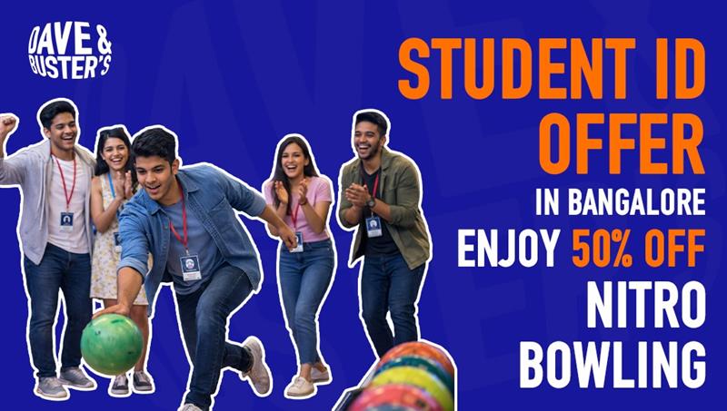 Student ID Offer in Bangalore Enjoy 50% Off Nitro Bowling